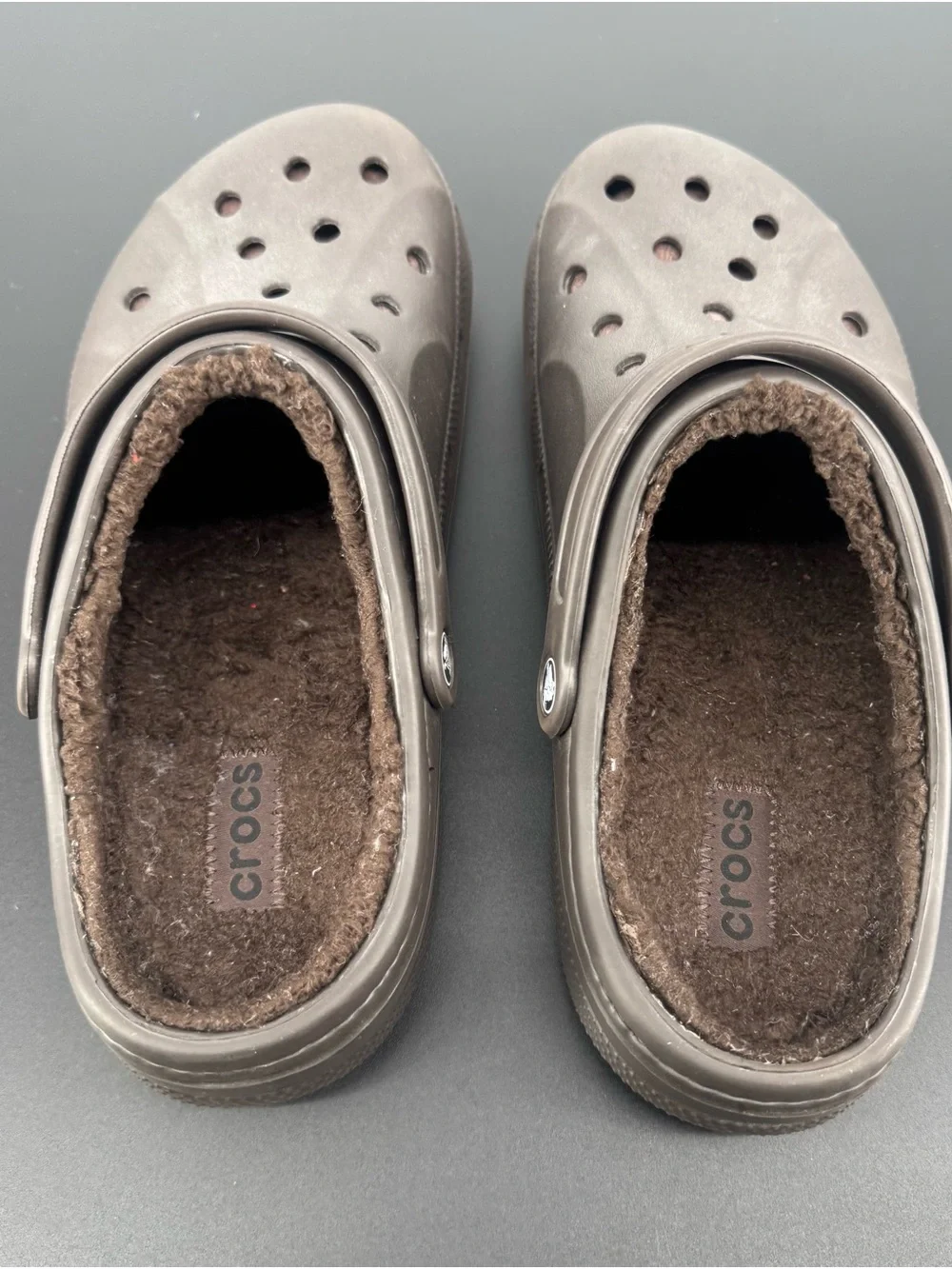 CROCS Men’s Classic Lined Clog in Chocolate Brown Size 10